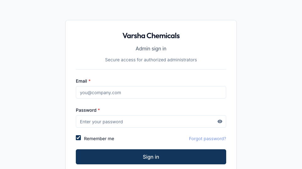 Chemical Catalogue Platform screenshot