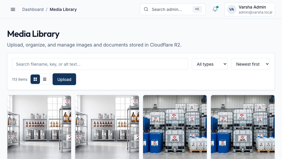 Chemical Catalogue Platform screenshot