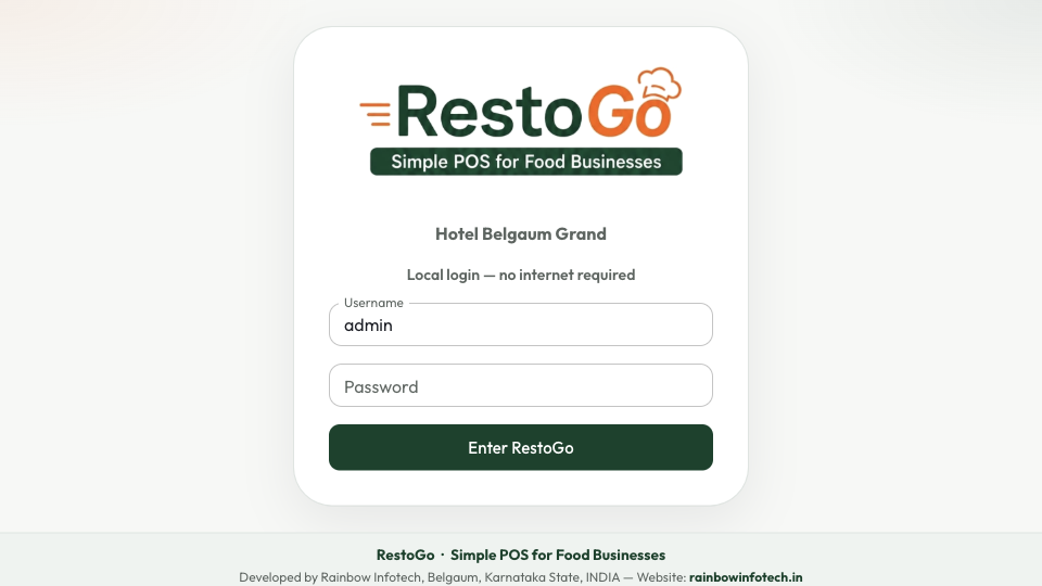 RestoGo screenshot