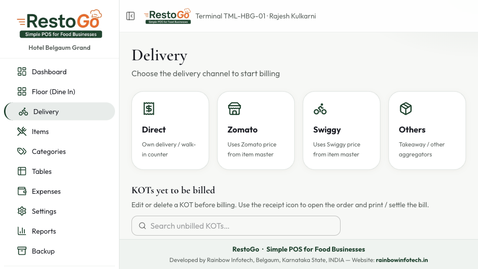RestoGo screenshot